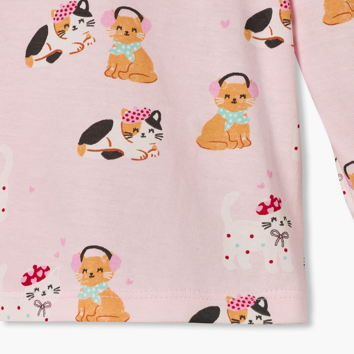 Juniors Cat Print T-shirt