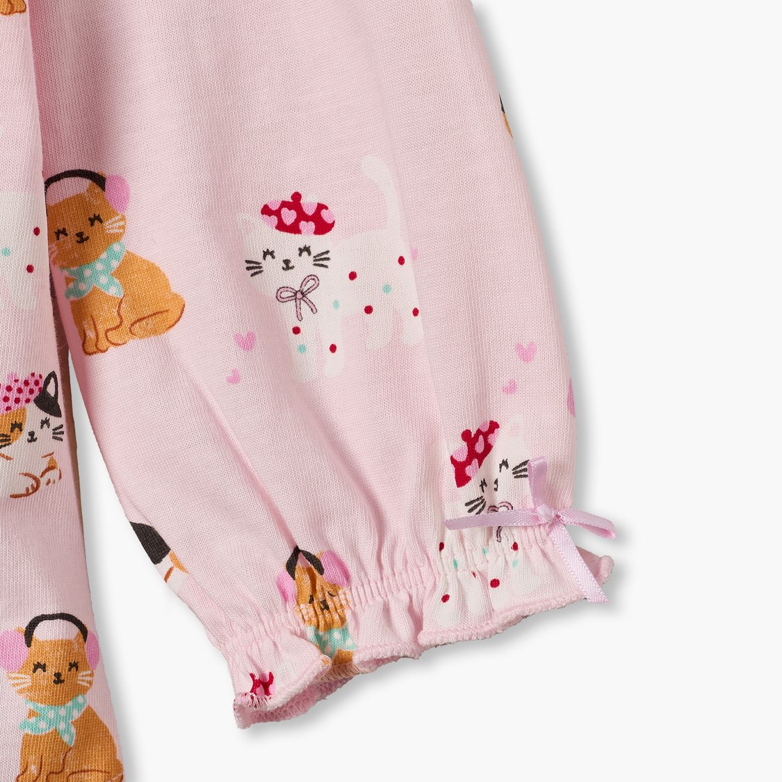 Juniors Cat Print T-shirt