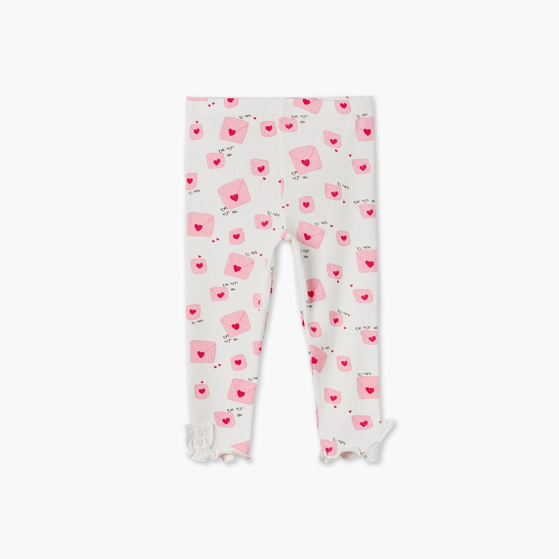 Juniors Heart Print Leggings
