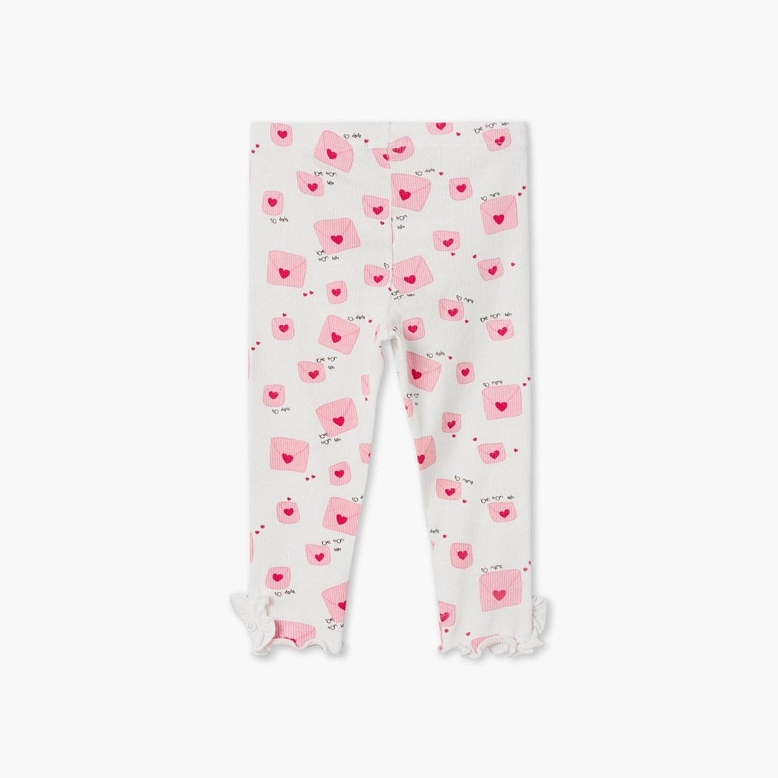 Juniors Heart Print Leggings