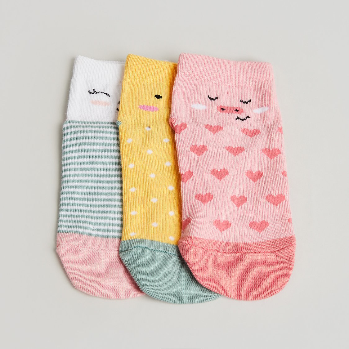 Juniors Printed No-Show Socks - Pack of 3