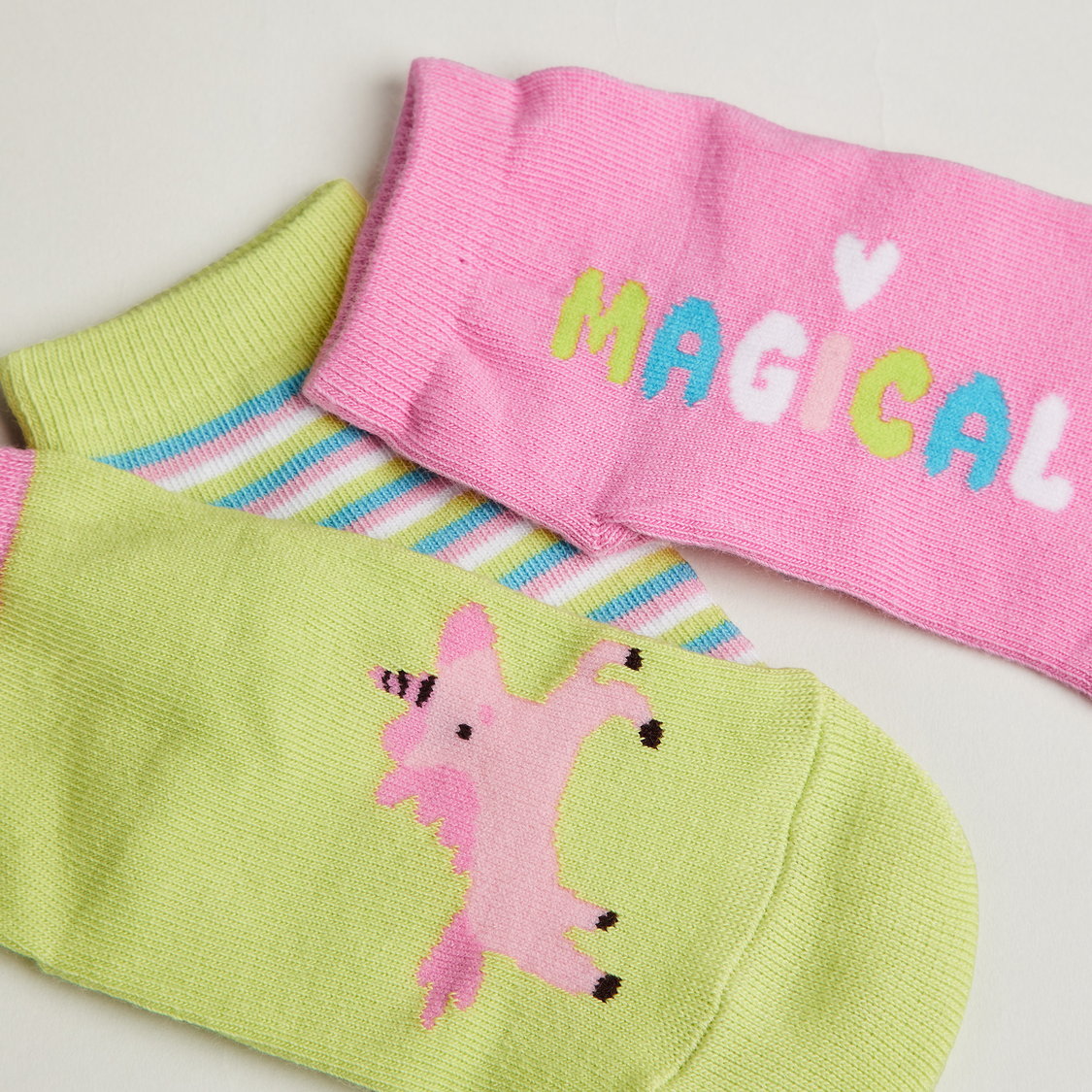 Juniors Assorted No Show Socks - Pack of 3