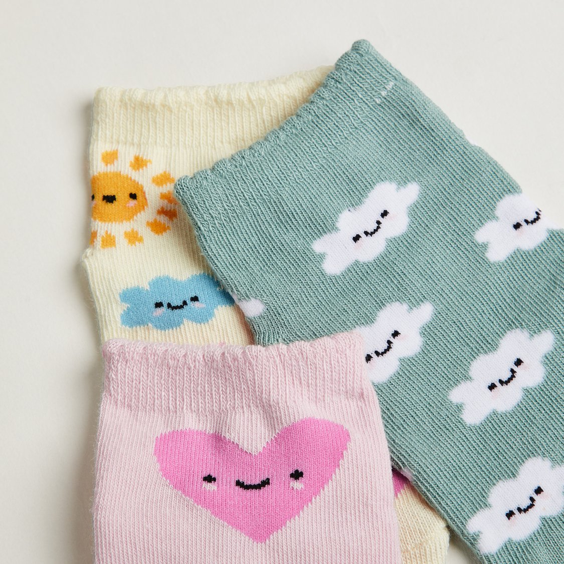 Juniors Printed No Show Socks - Pack of 3