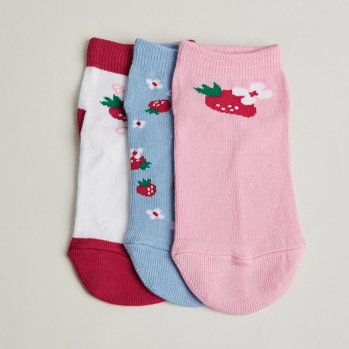 Juniors Printed No Show Socks - Pack of 3