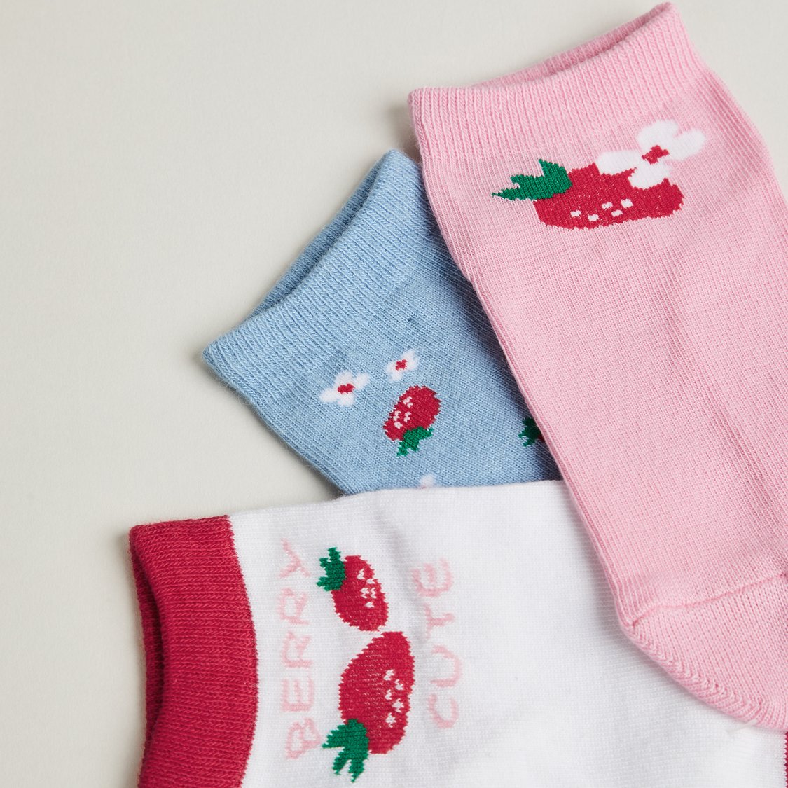 Juniors Printed No Show Socks - Pack of 3