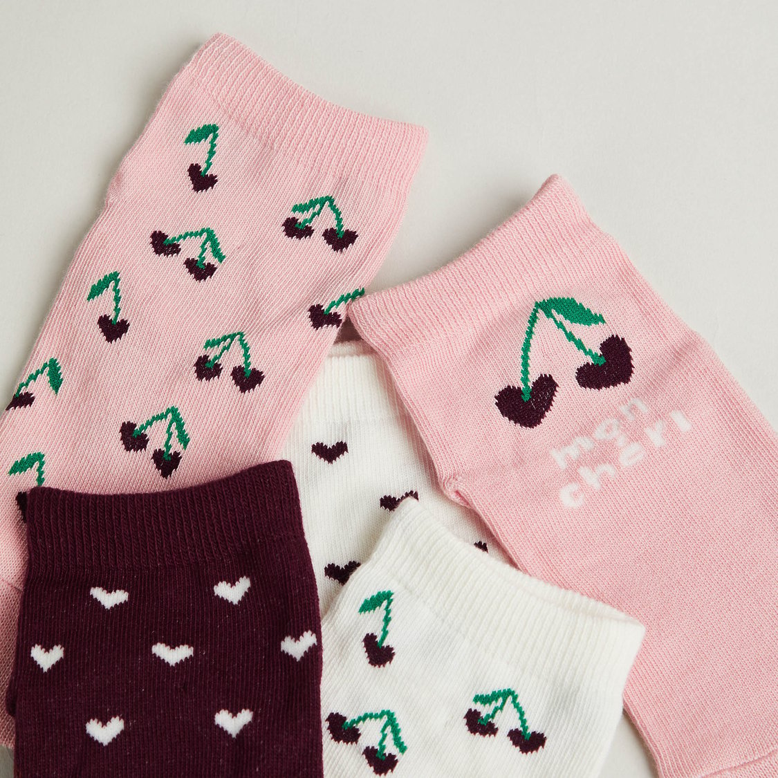 Juniors Printed No-Show Socks - Pack of 5