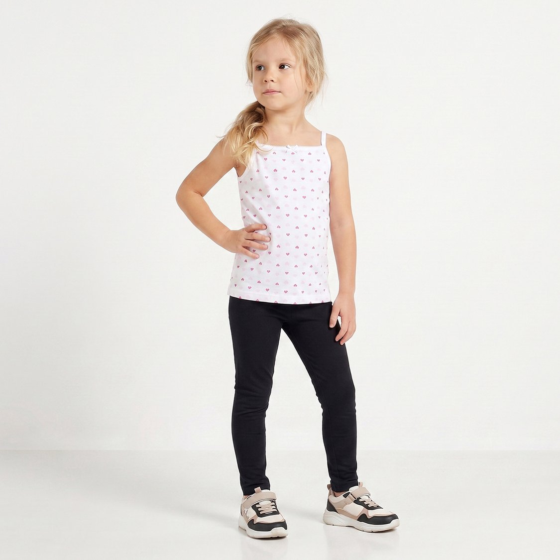 Juniors Heart Print Camisole - Pack of 3