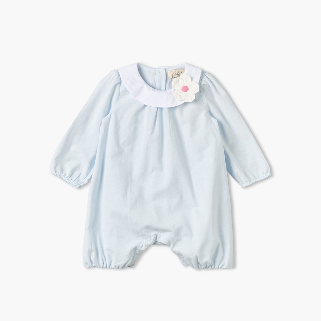 Juniors Floral Accent Collared Rompers