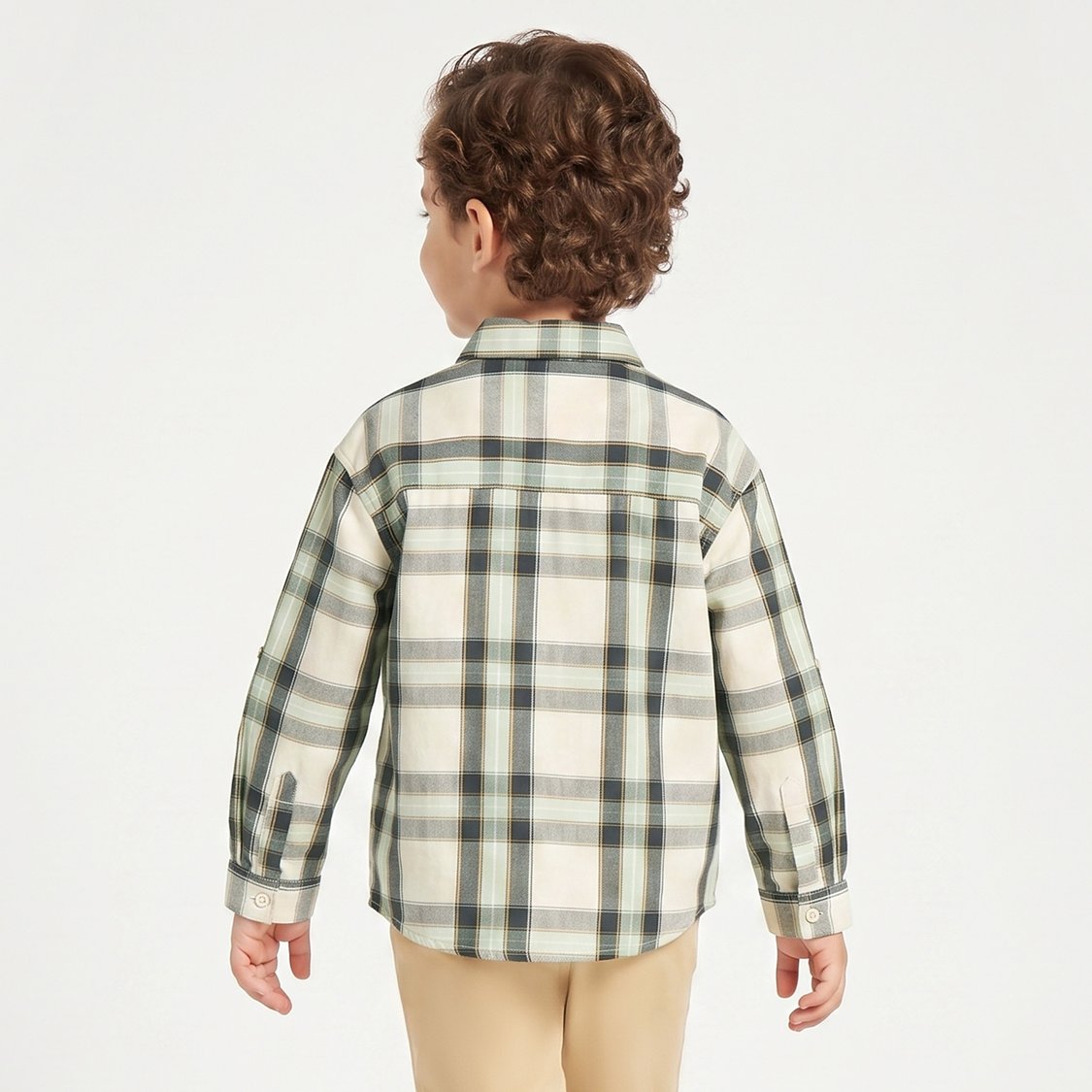 Juniors Checked Shirt with Printed Pocket