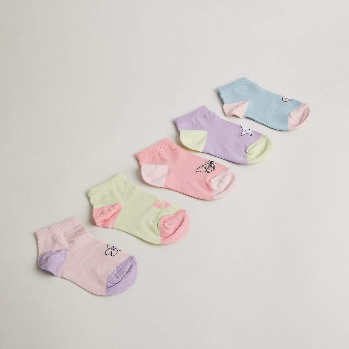 Juniors Assorted Ankle-Length Socks - Pack of 5