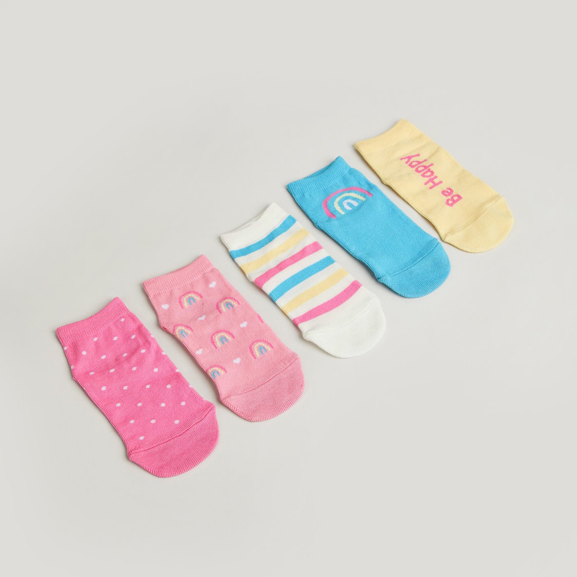 Juniors Assorted No Show Socks - Pack of 5
