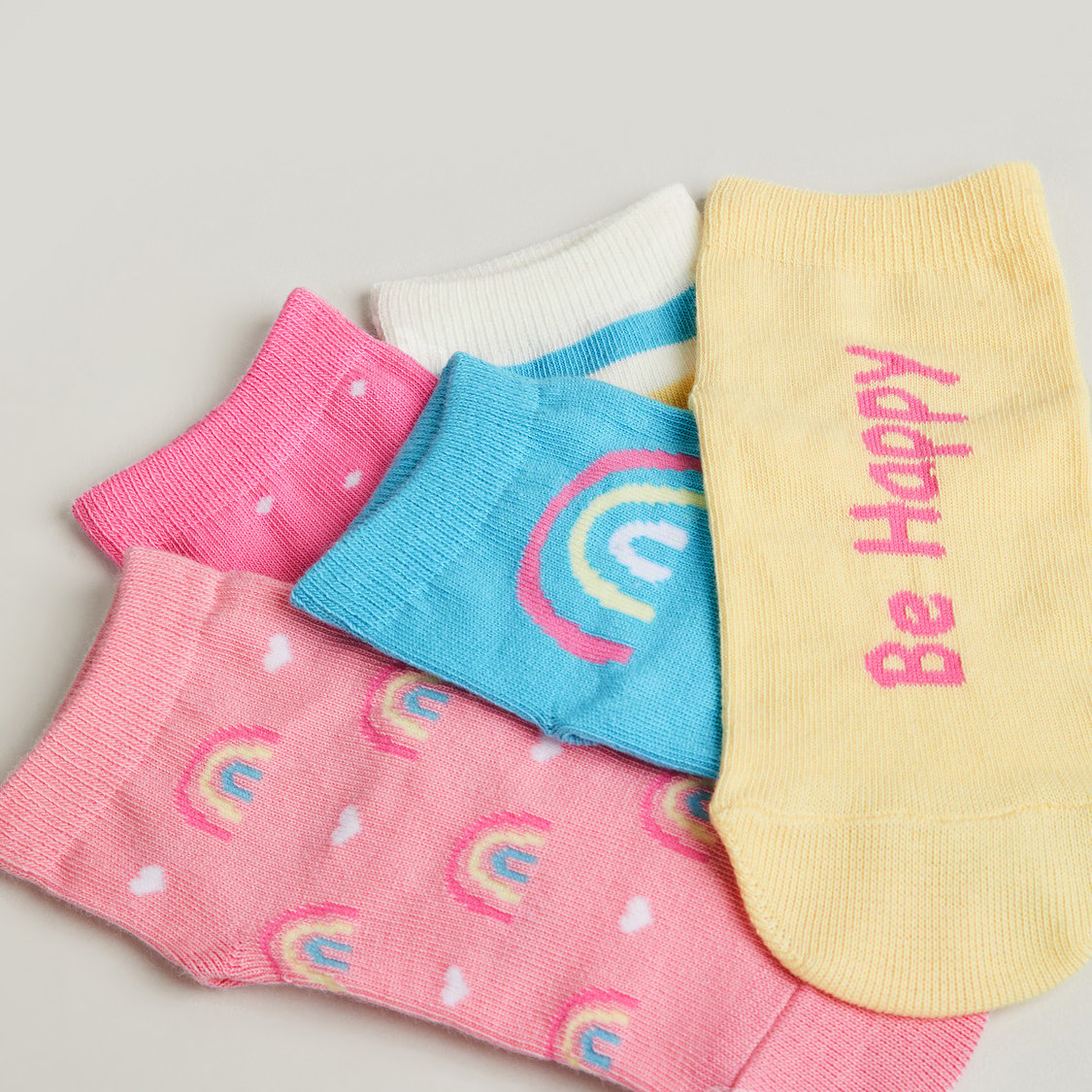 Juniors Assorted No Show Socks - Pack of 5
