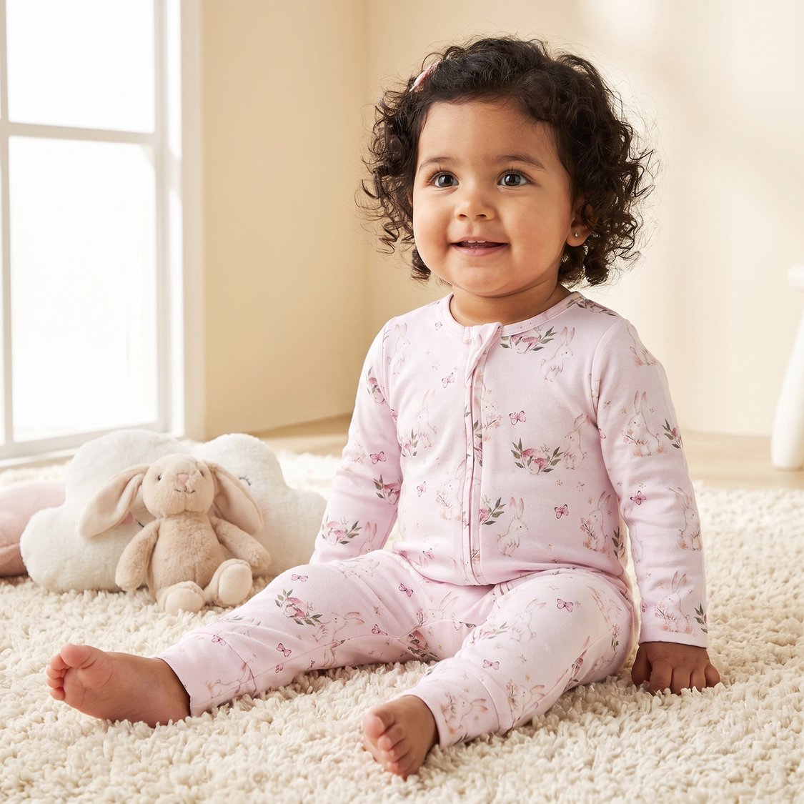 Juniors Floral Print Sleepsuit