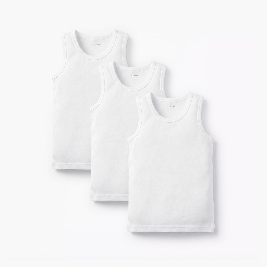 Juniors Ribbed Vests - Pack of 3