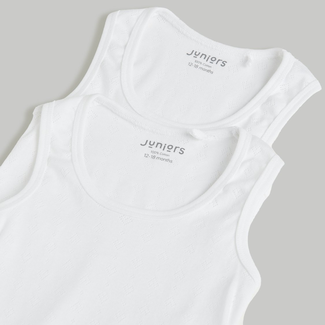 Juniors Eyelet Vests - Pack of 2