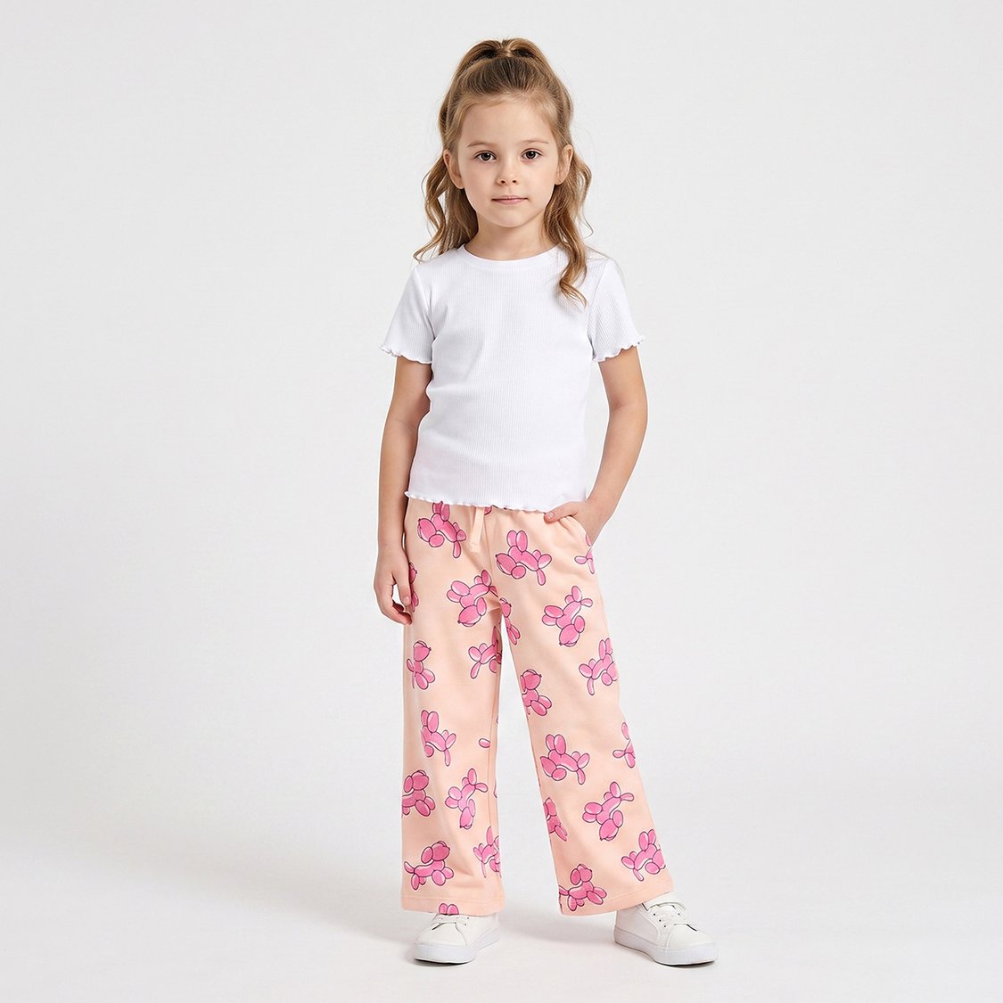 Juniors Balloon Dog Print Track Pants