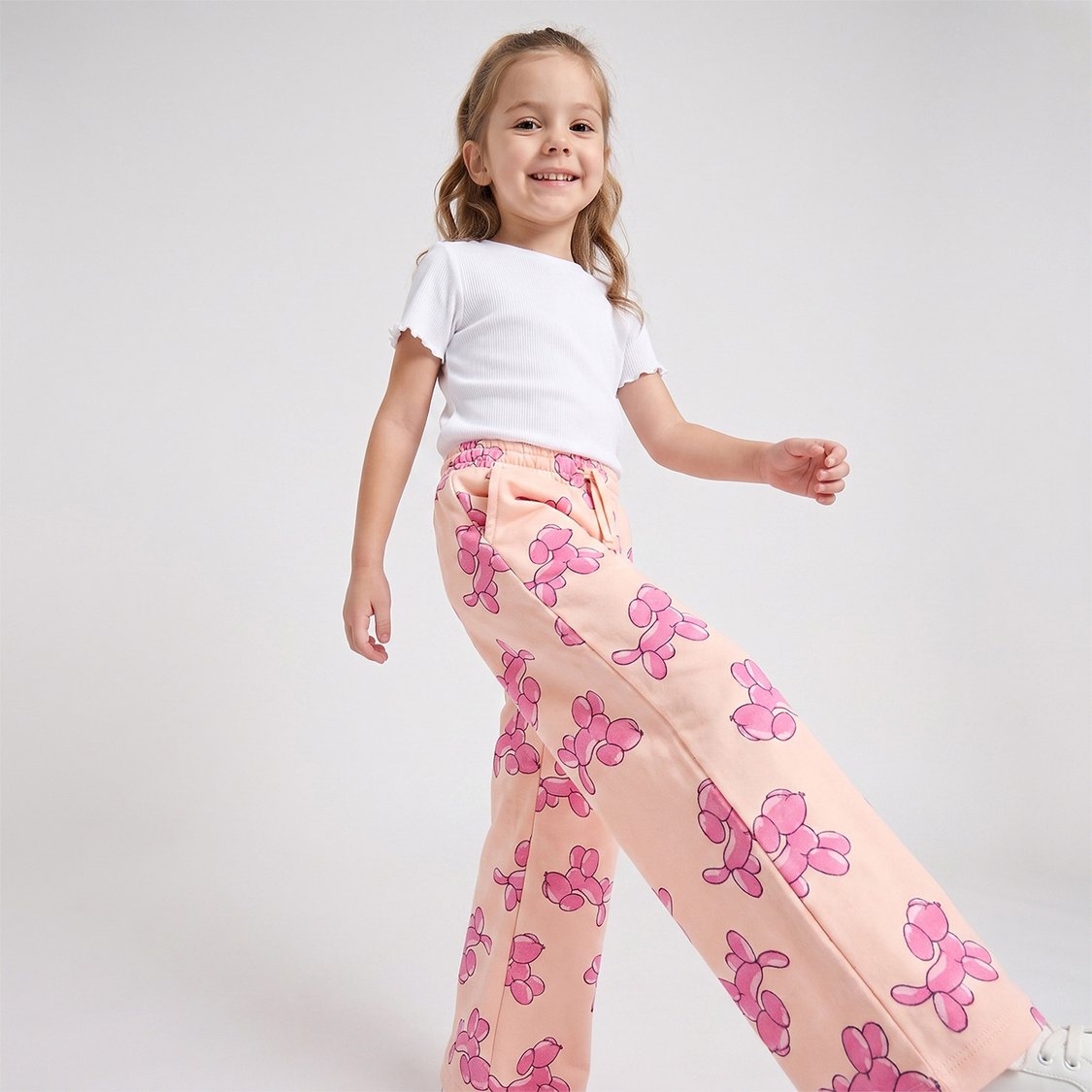 Juniors Balloon Dog Print Track Pants
