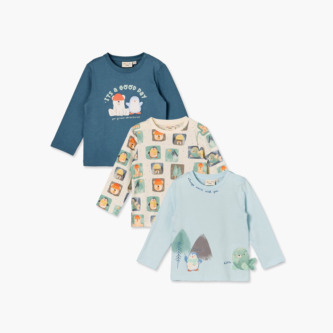 Juniors Arctic Print T-shirts - Pack of 3