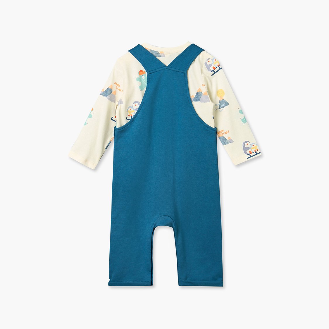 Juniors Applique T-shirt & Dungaree Set