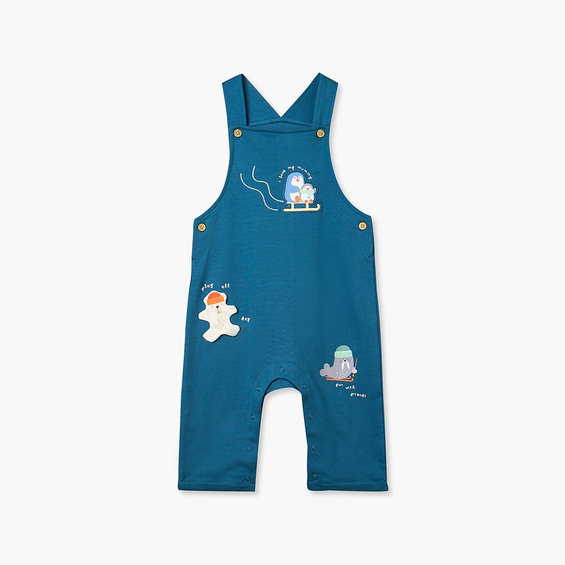 Juniors Applique T-shirt & Dungaree Set