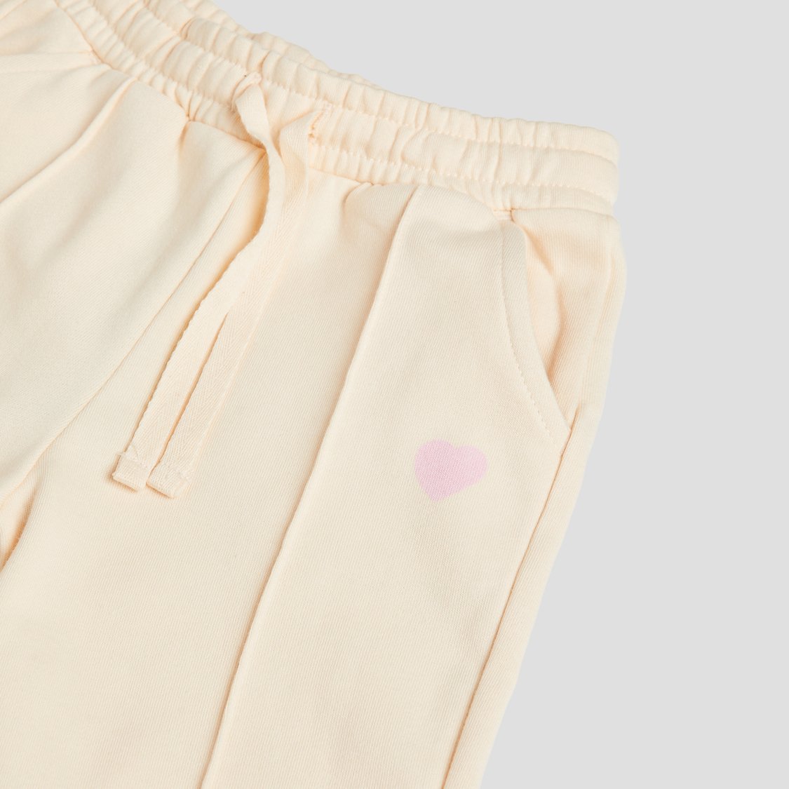 Junior Heart Print Wide Leg Track Pants