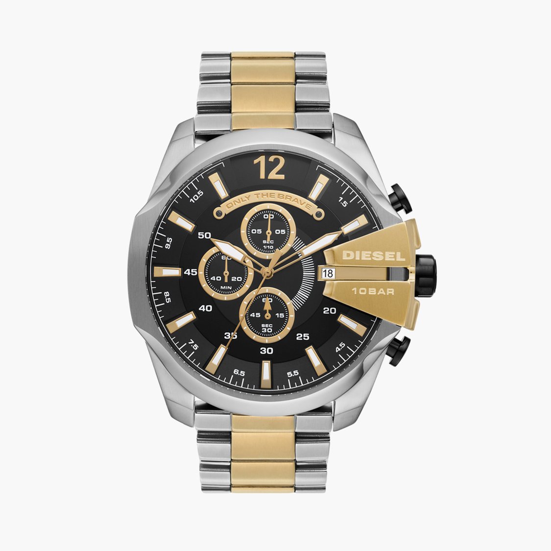 DIESEL Mega Chief Men Bracelet Strap Two Tone Chronograph Watch - DZ4581
