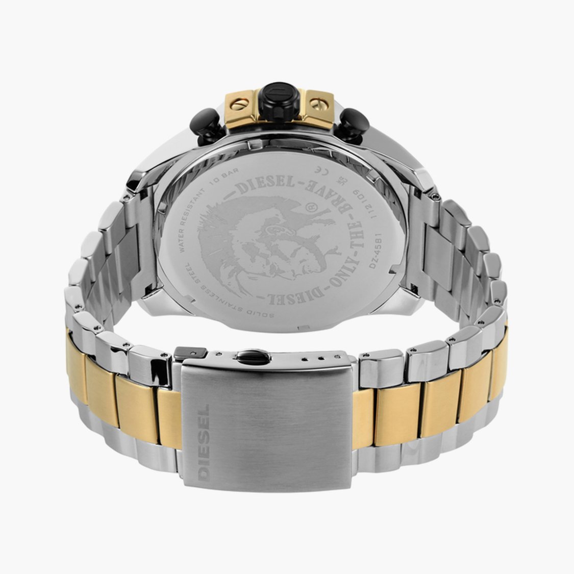 DIESEL Mega Chief Men Bracelet Strap Two Tone Chronograph Watch - DZ4581