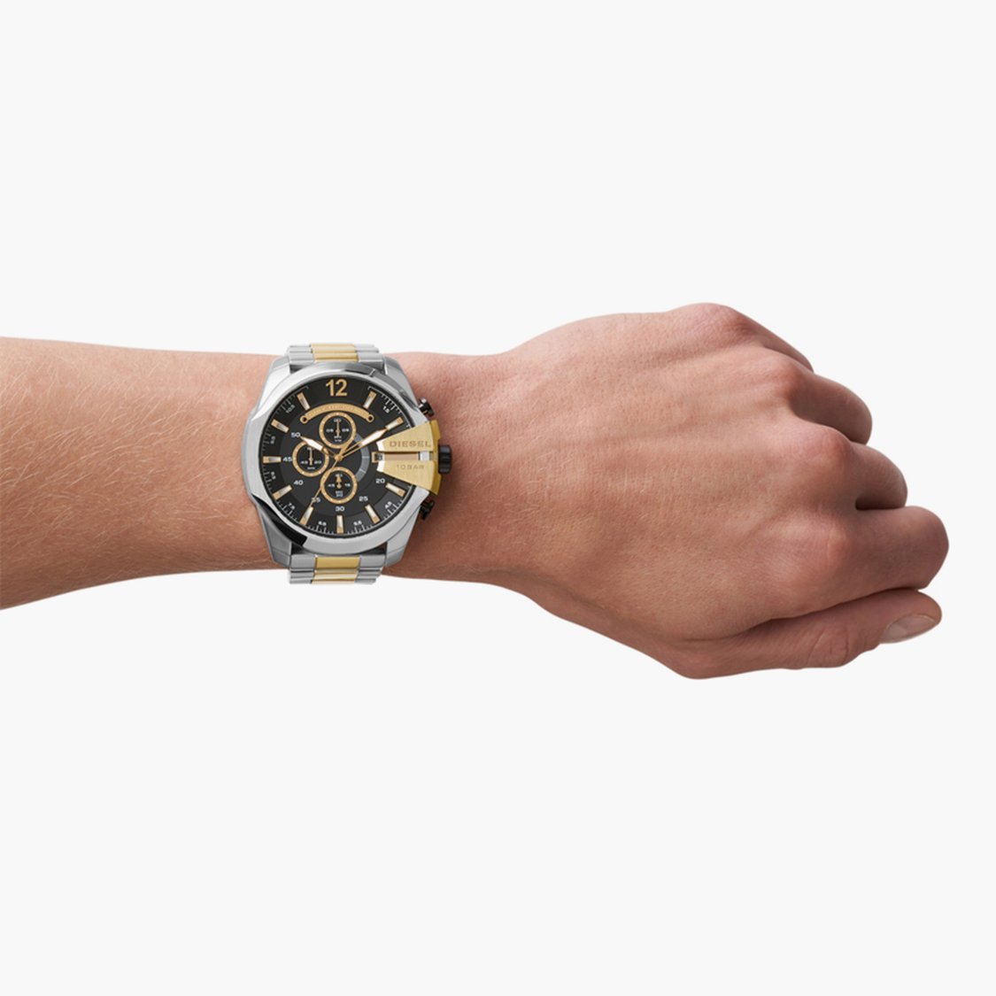 DIESEL Mega Chief Men Bracelet Strap Two Tone Chronograph Watch - DZ4581