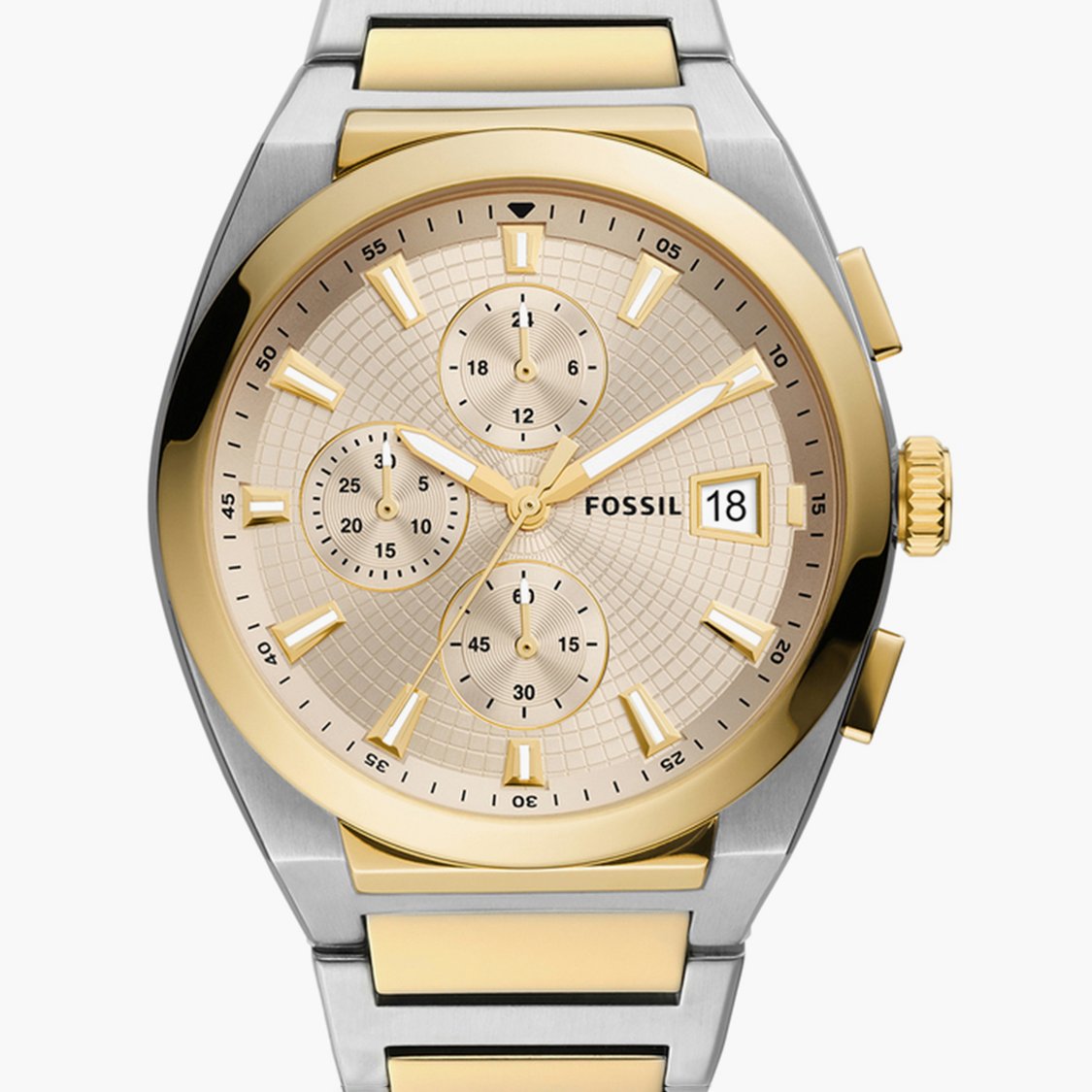 Buy FOSSIL Everett Men Bracelet Strap Two-Tone Chronograph