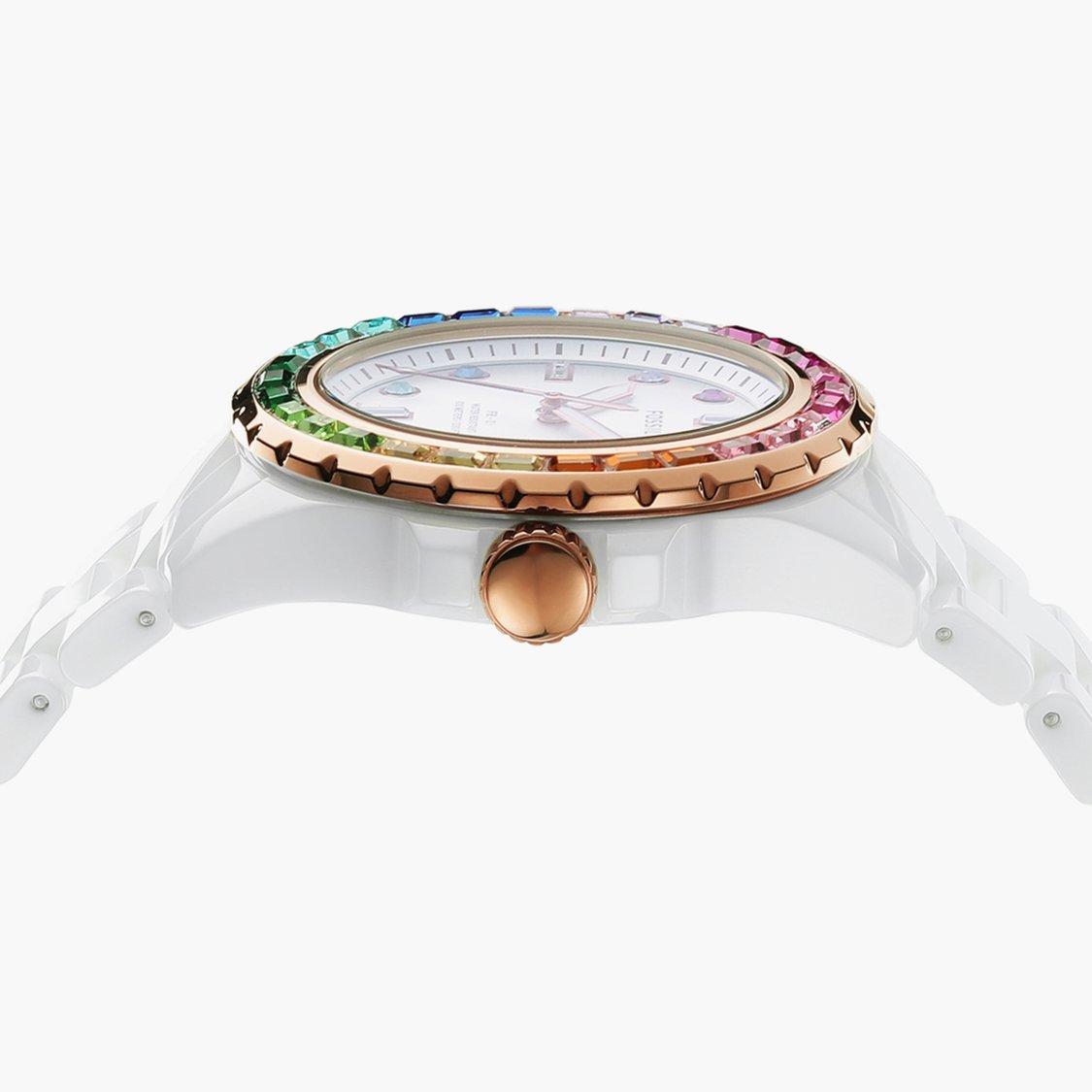 Buy FOSSIL Women Embellished Analog Watch with Ceramic Strap