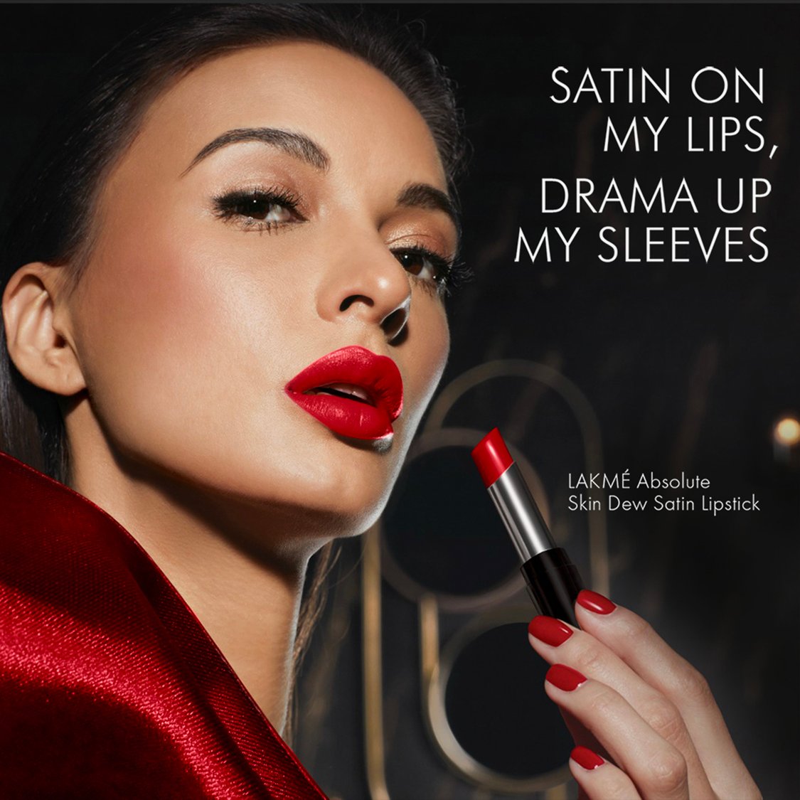 LAKME Absolute Skin Dew Satin Lipstick - 102 Nude Rose - 3.4g