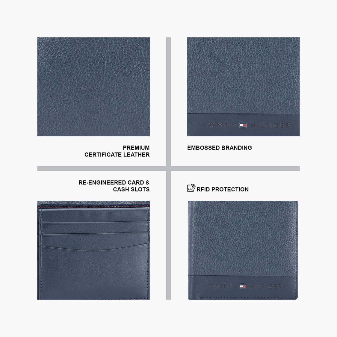 TOMMY HILFIGER Men Solid Bi-Fold Leather Wallet