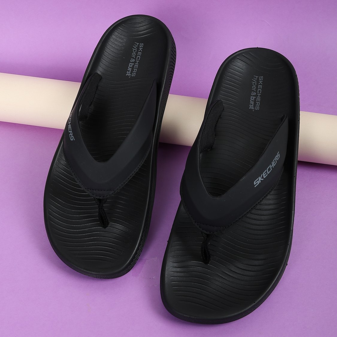 Buy SKECHERS Hyper Slide Textured Flip-Flops from Skechers at just