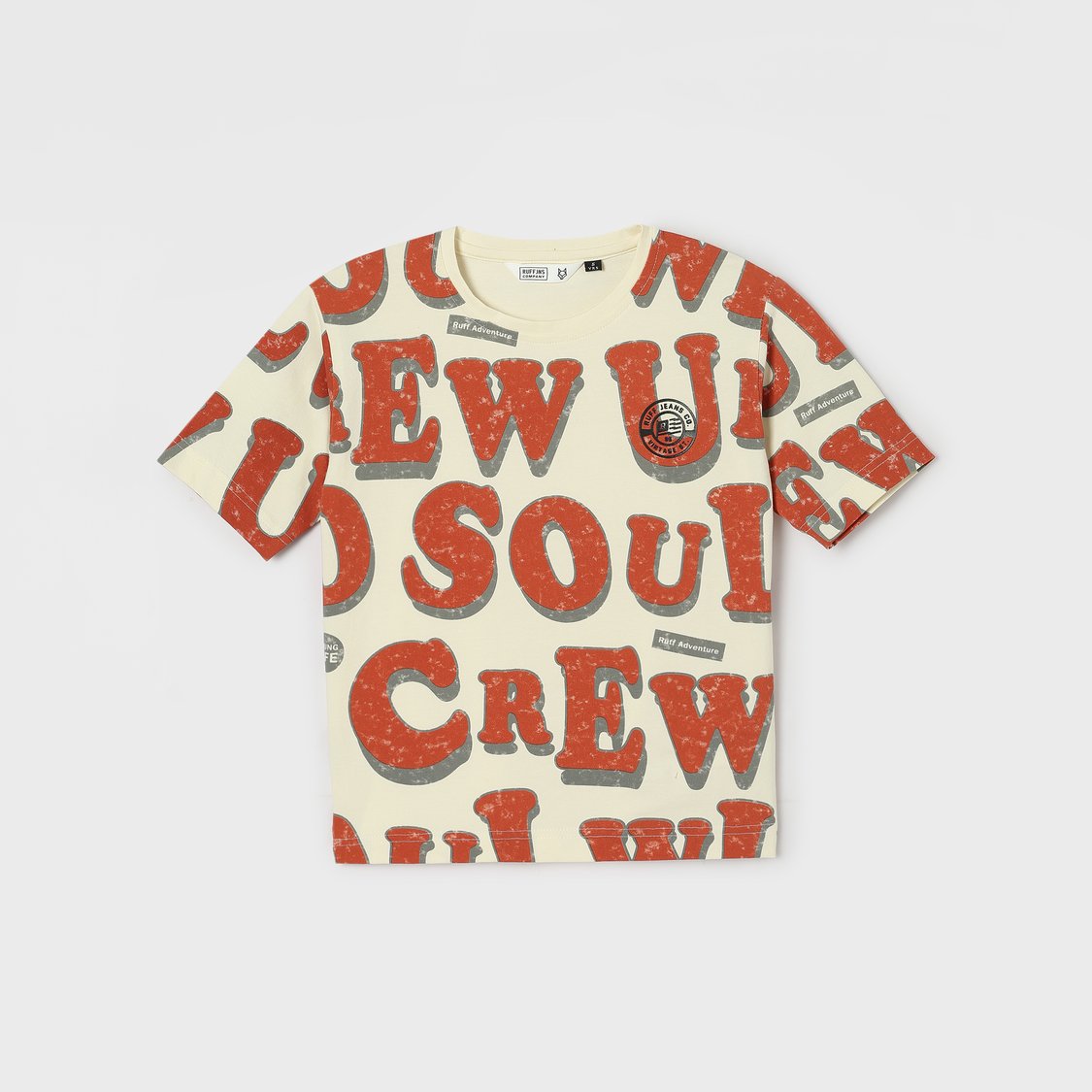 RUFF KIDS Printed T-Shirt with Shorts