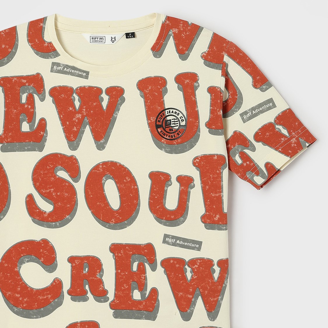 RUFF KIDS Printed T-Shirt with Shorts