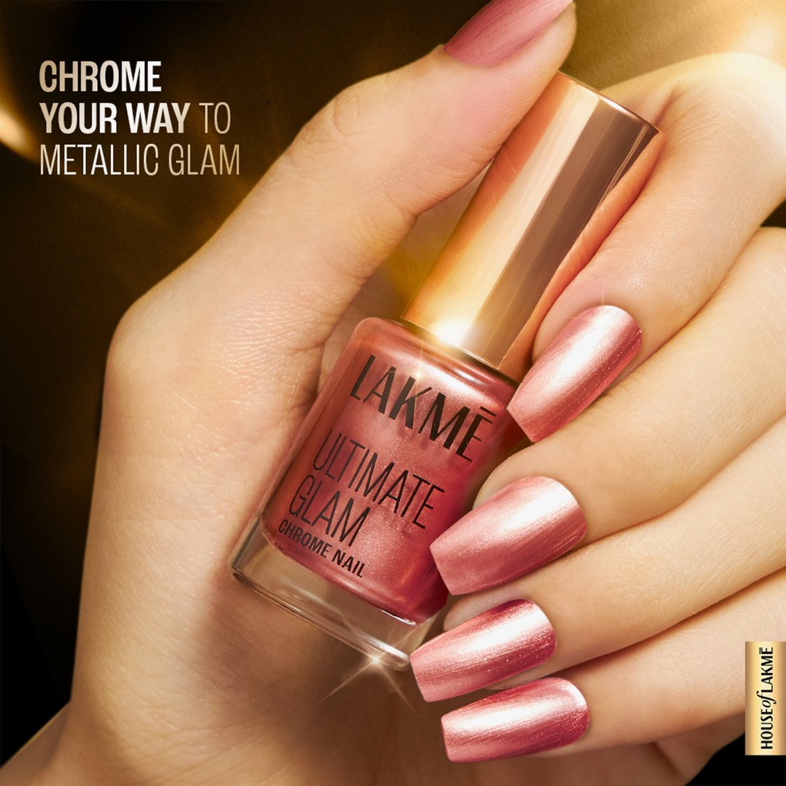 LAKME Ultimate Glam Chrome Nail - Red - 6ml