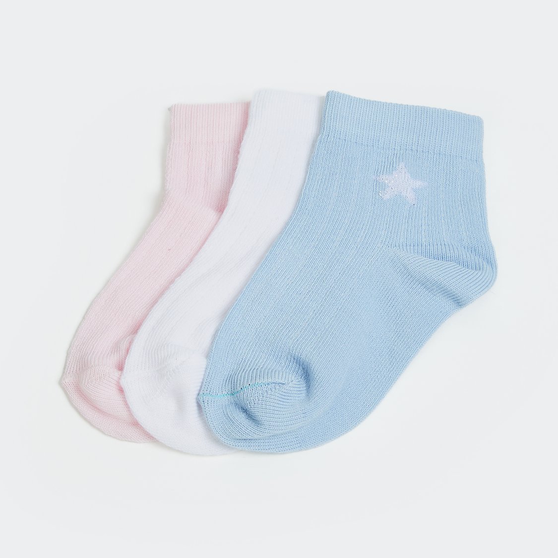FAME FOREVER Girls Solid Ankle Length Socks - Pack of 3