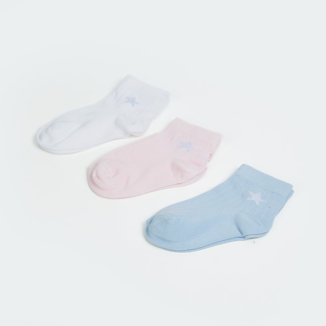 FAME FOREVER Girls Solid Ankle Length Socks - Pack of 3