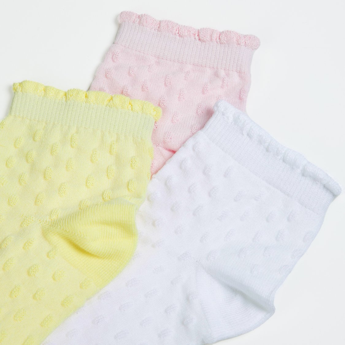 FAME FOREVER Girls Textured Socks - Pack of 3