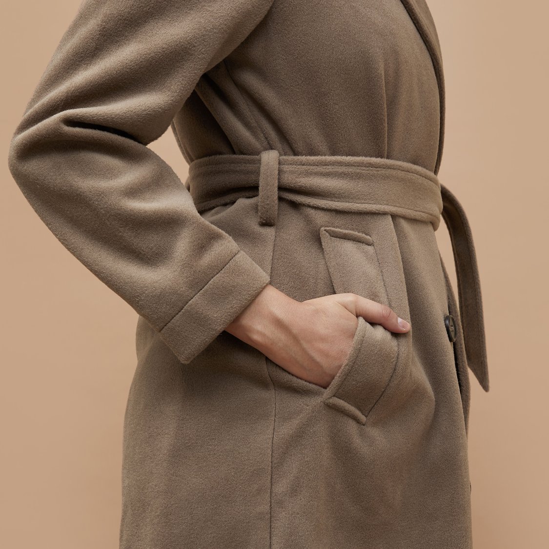 CODE Women Solid Longline Coat