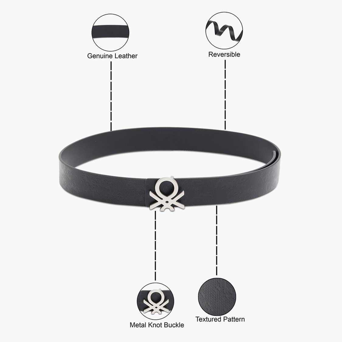 UNITED COLORS OF BENETTON Men Textured Formal Belt
