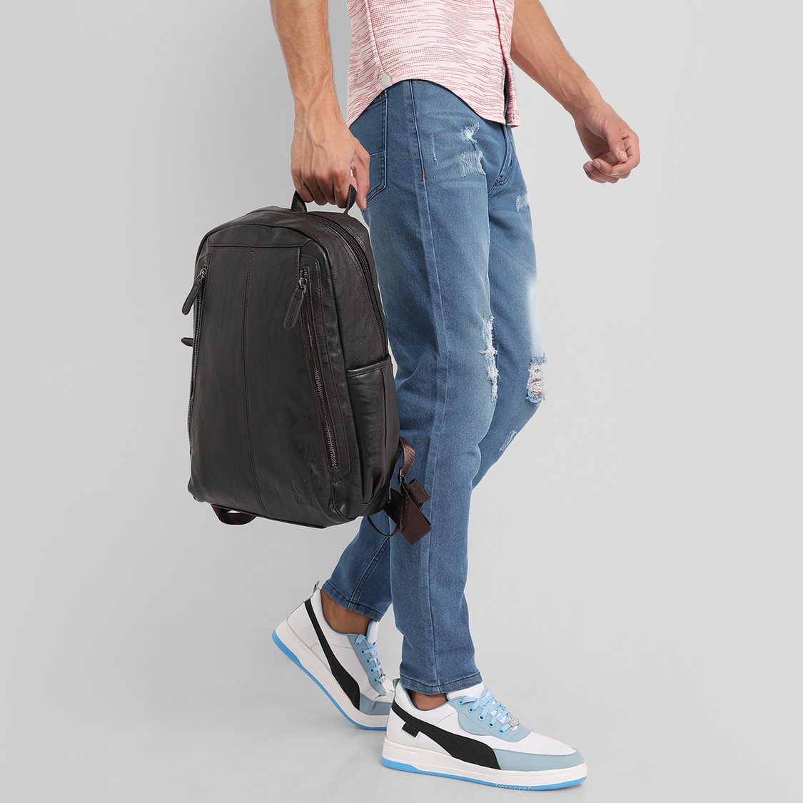 FRENCH ACCENT Daily Dynamo Men Textured Travel Backpack