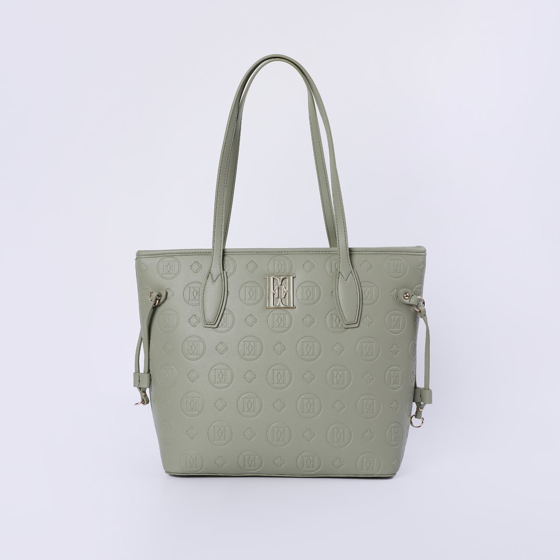 ELLE Monogram Embossed Shoulder Bag