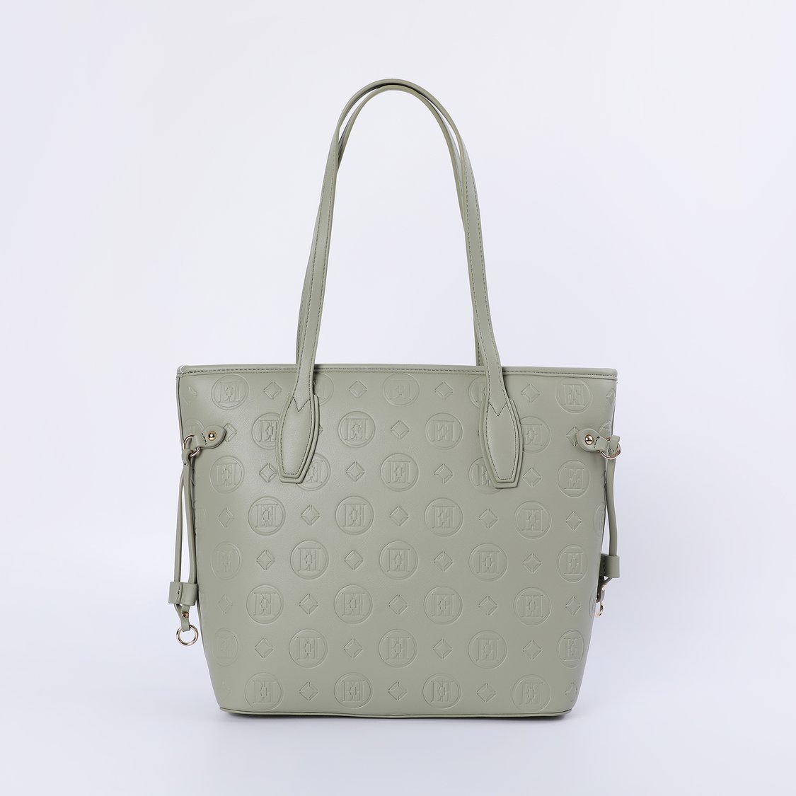 ELLE Monogram Embossed Shoulder Bag