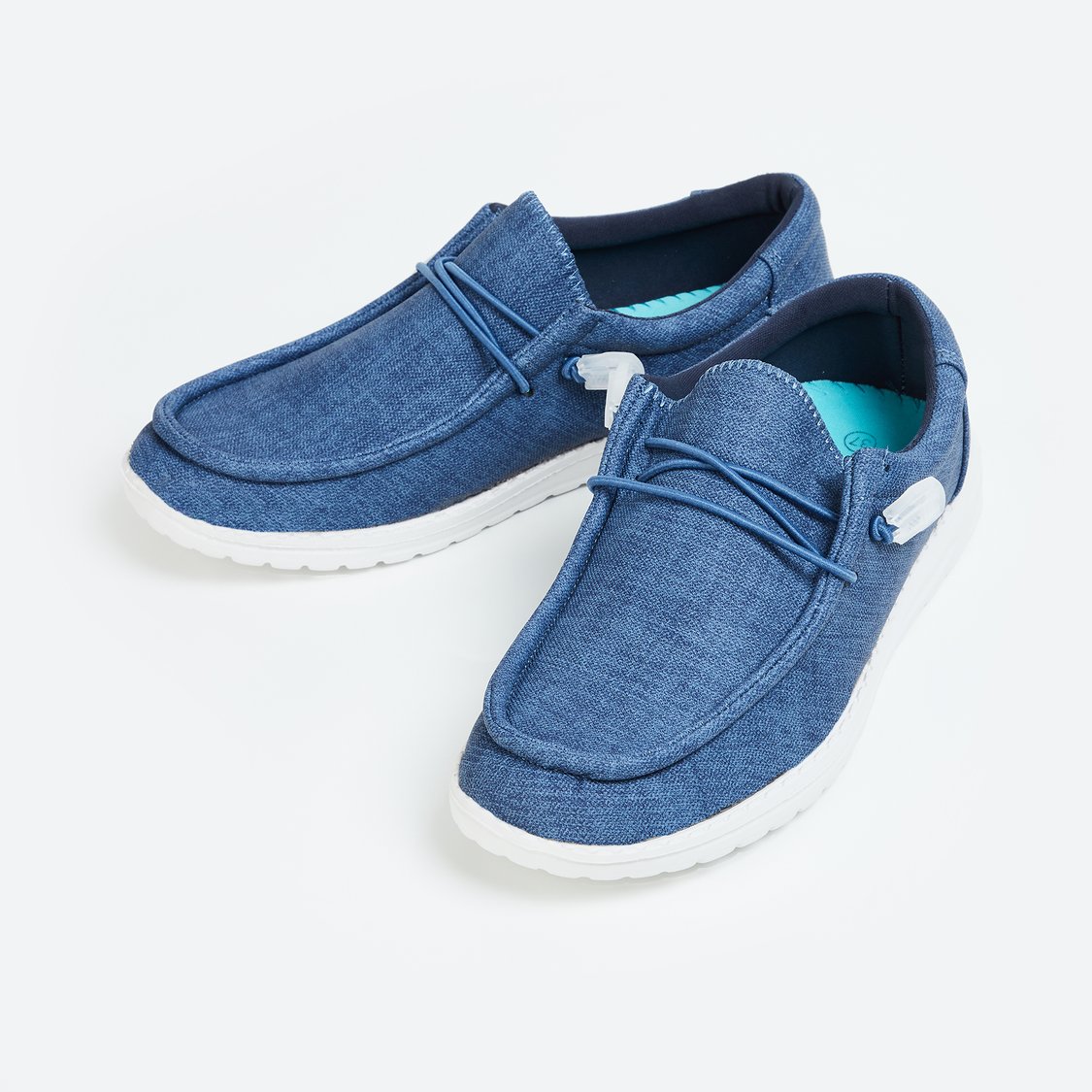 FAME FOREVER Boys Denim Boat Shoes