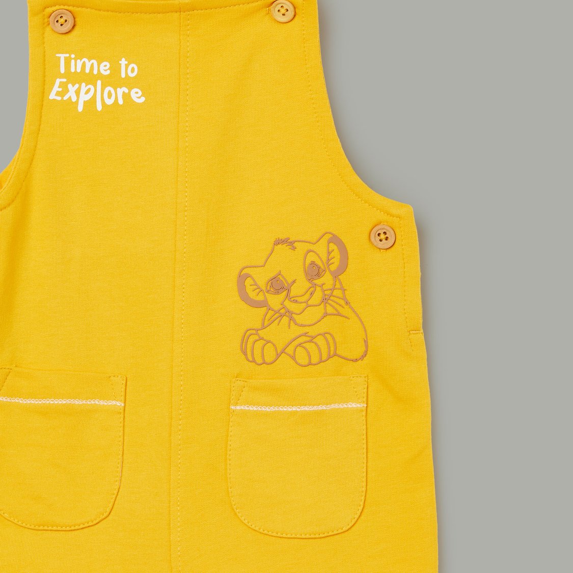 JUNIORS The Lion King Print Dungaree with T-shirt