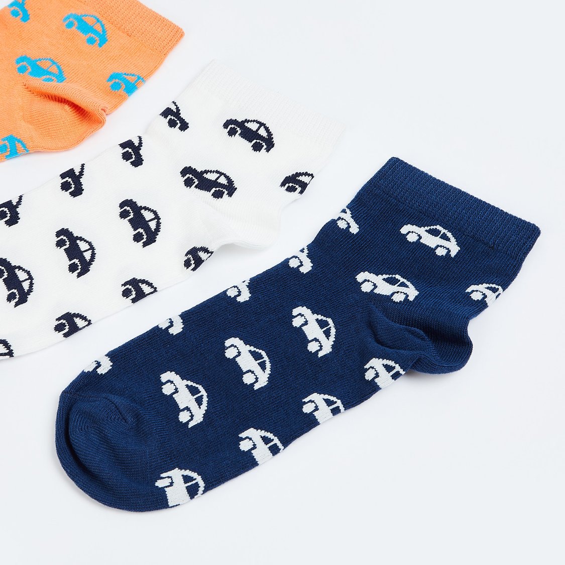 FAME FOREVER Boys Printed Ankle-Length Socks - Pack of 3