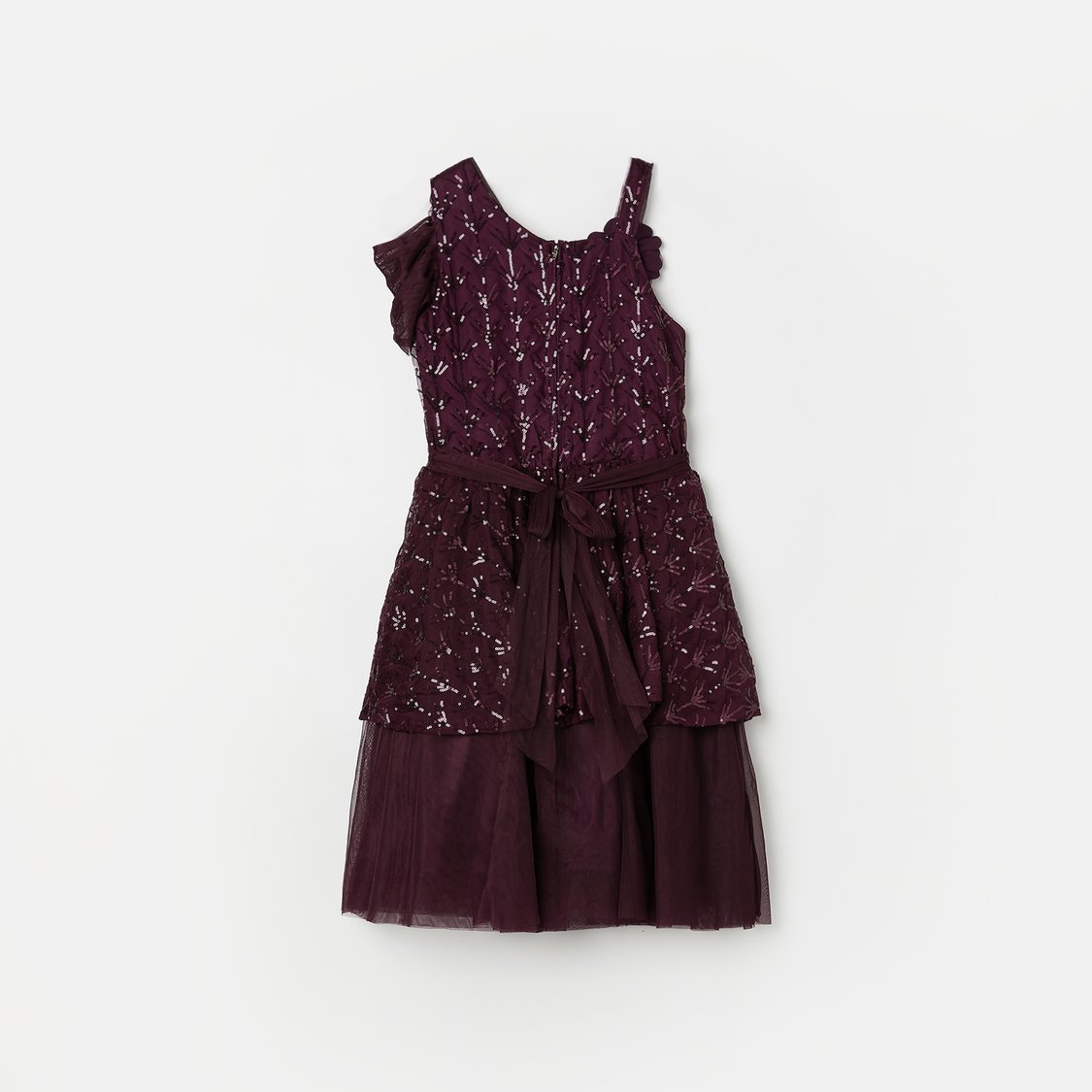 Buy PEPPERMINT Girls Sequinned Layered A-line Dress from Peppermint at ...