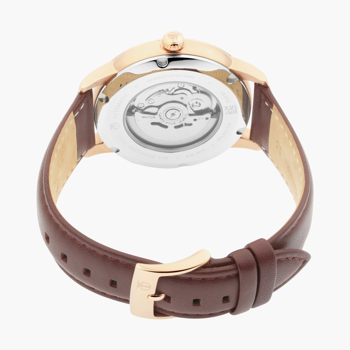 TITAN Automatics Men Mechanical Watch with Leather Strap - NS90110WL02