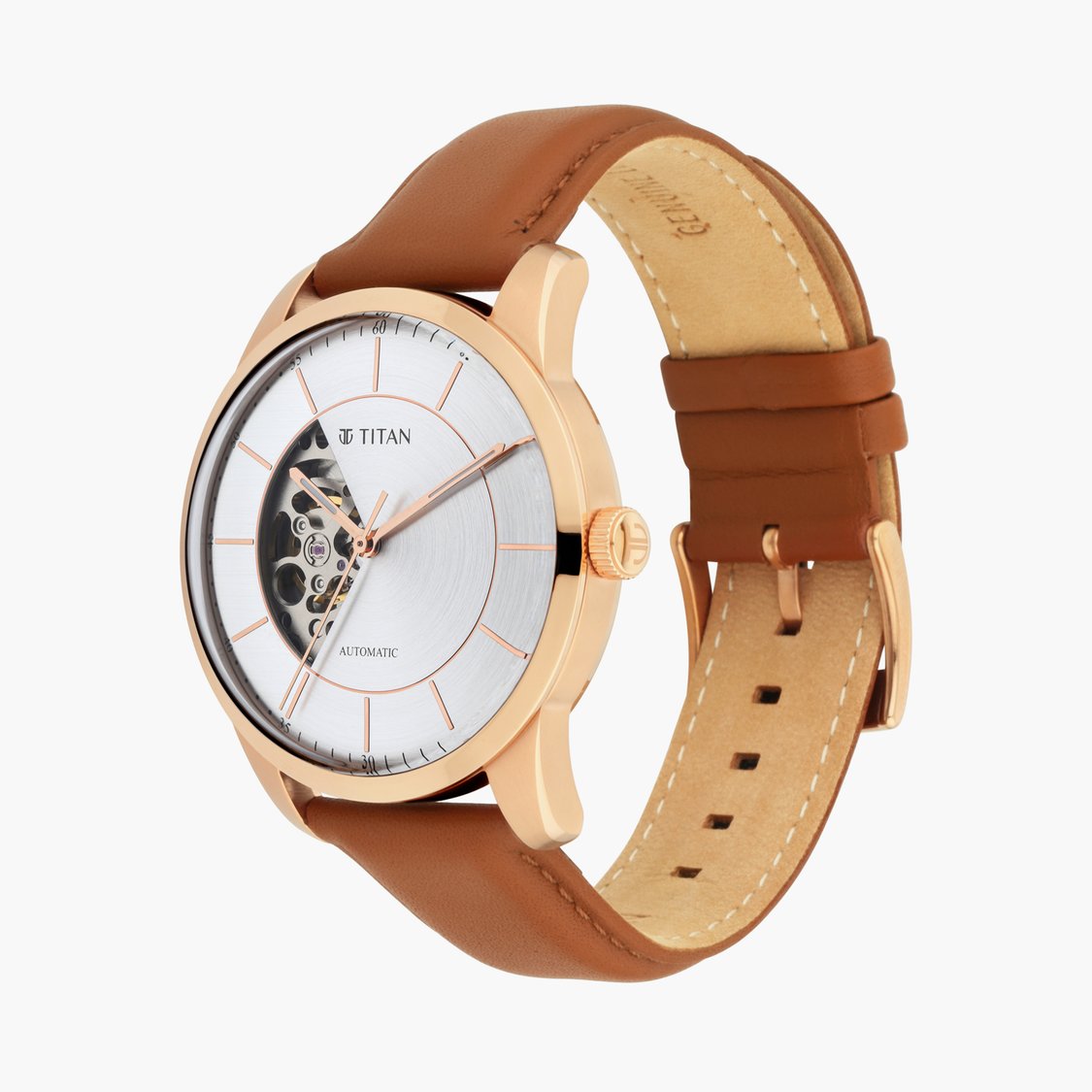 TITAN Automatics Men Leather Automatic Watch - NS90126WL01